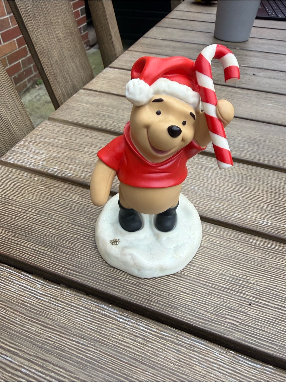 Disney Winnie the Pooh Christmas Candy Cane Figurine “Sweetest Holiday Ever”